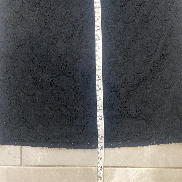 Black Lace Overlay Midi Dress - Picture 9 of 13